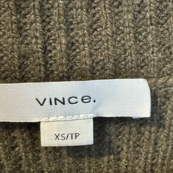 Vince Ribbed Wool-Cashmere V-Neck Sweater Vest Olive Green “Vine” | Size XS - Picture 4 of 6